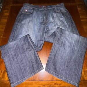 Mecca jeans mens 42x32 dark wash baggy denim hip hop skater